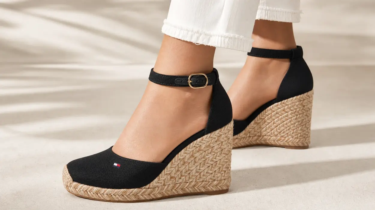 Alpargatas Tommy Hilfiger Flag de cuña y punta cerrada para mujer