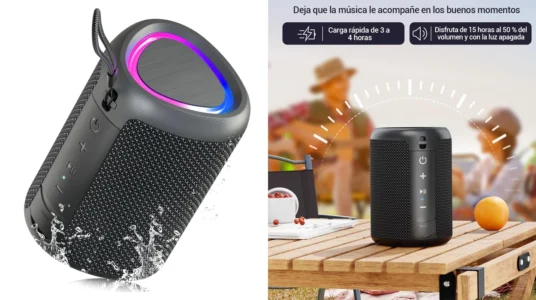 altavoz Bluetooth 5.3 Uohhboe con luz RGB