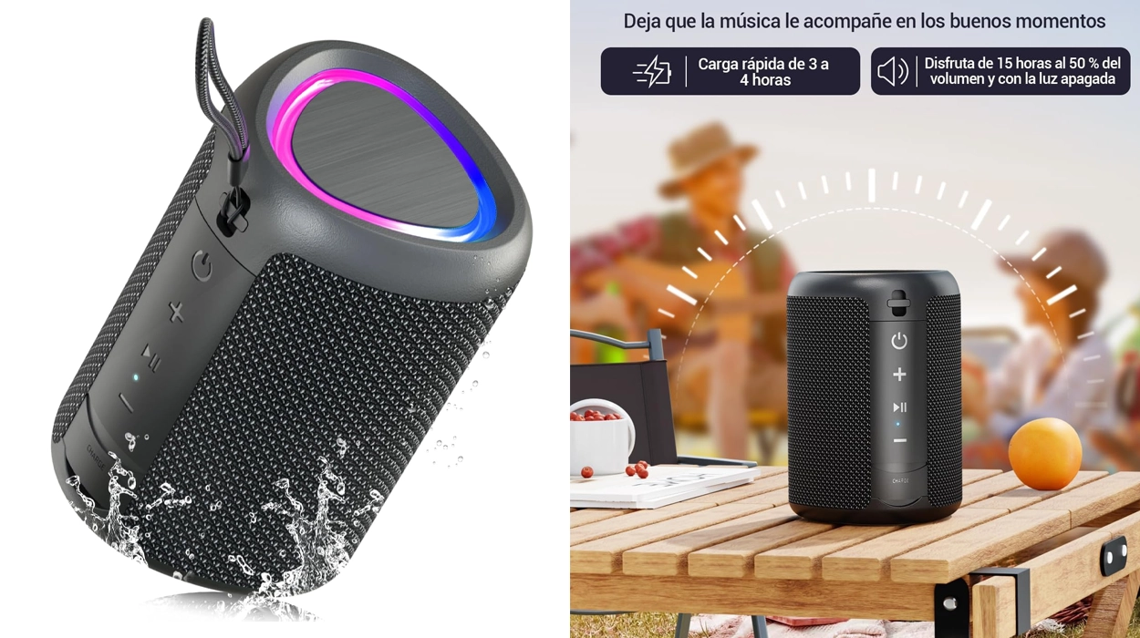 altavoz Bluetooth 5.3 Uohhboe con luz RGB