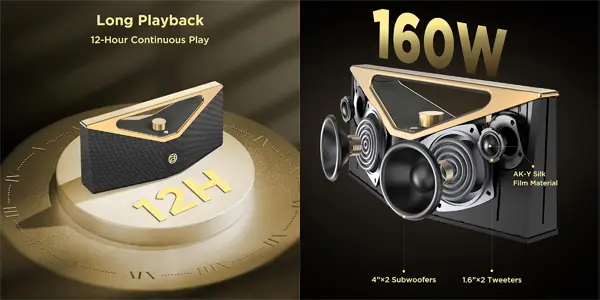 Altavoz bluetooth BUGANI de 160W