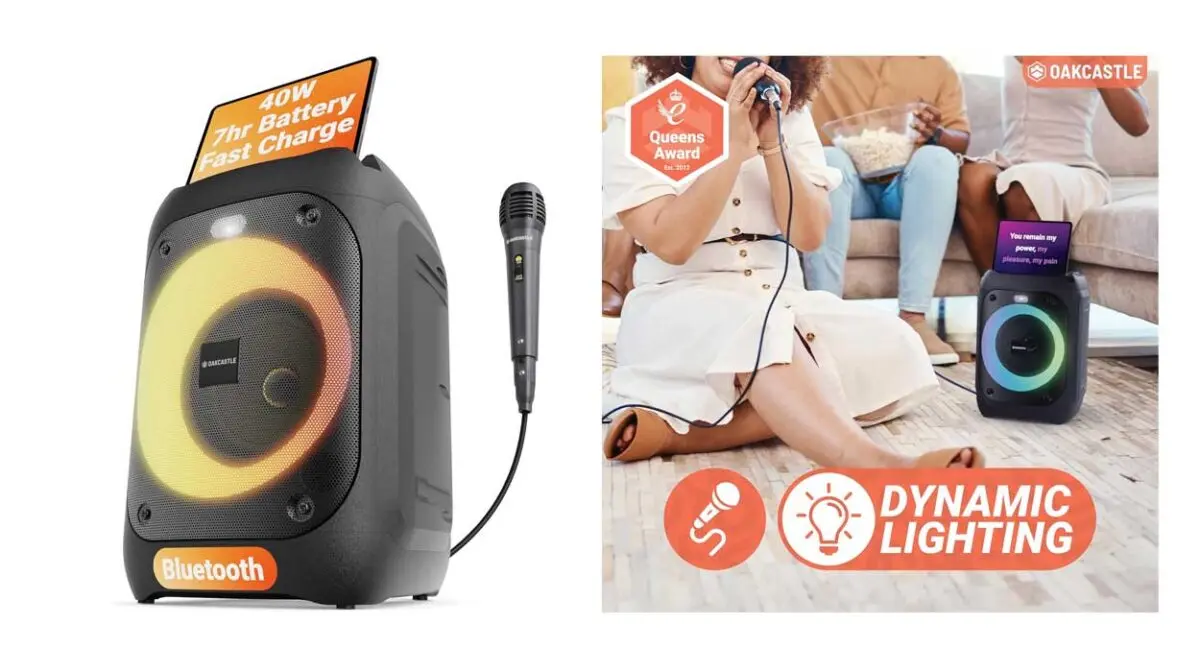 Altavoz Bluetooth con micro Oakcastle PS100 ideal para Karaoke
