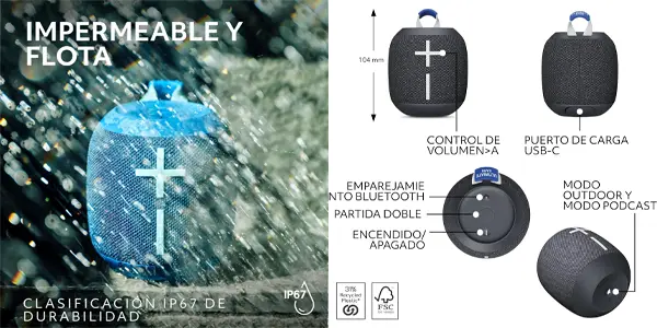 Altavoz portátil Ultimate Ears WONDERBOOM 4