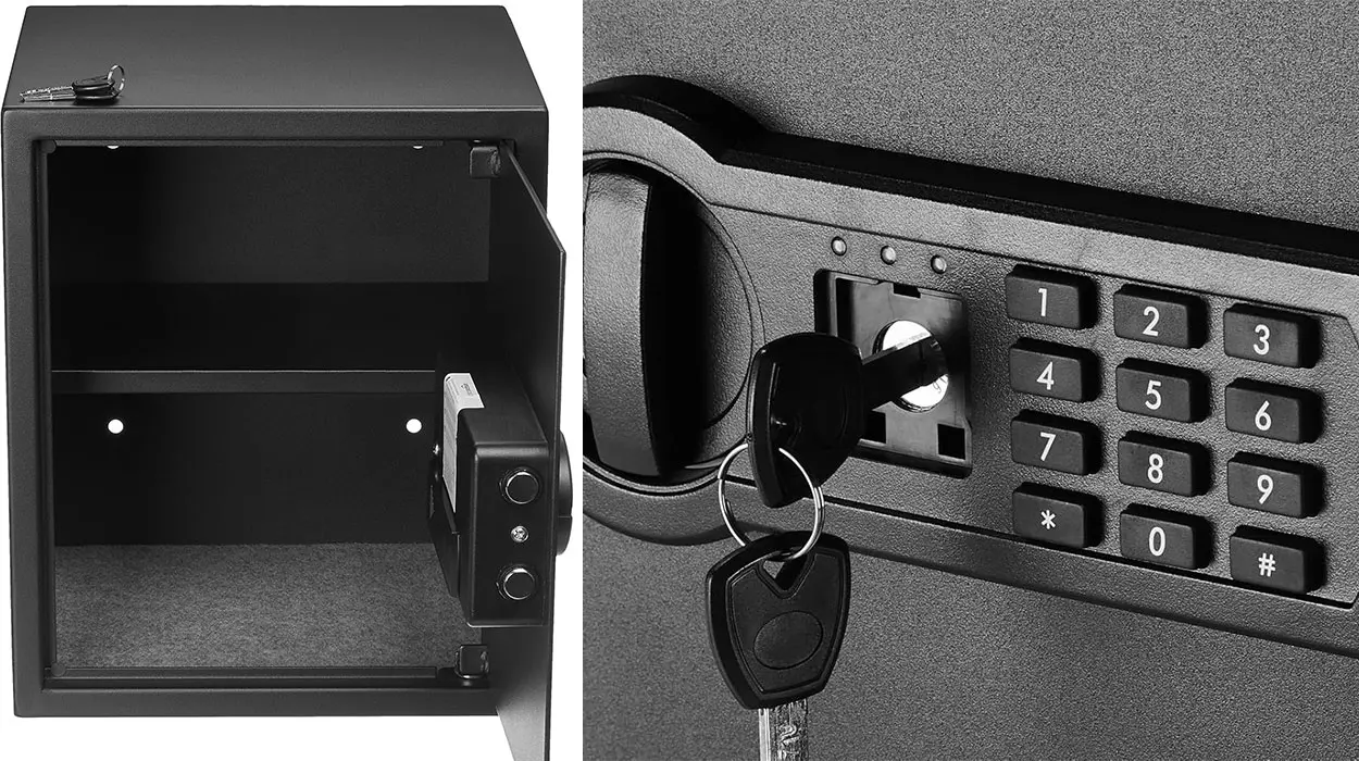 Caja fuerte electrónica Amazon Basics de 43 litros barata