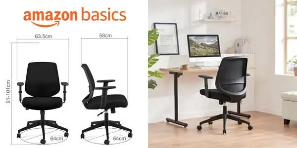 silla escritorio malla Amazon Basics oferta
