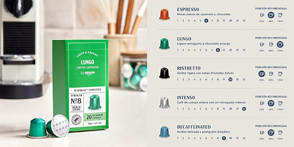 Amazon café Lungo cápsulas Nespresso pack oferta
