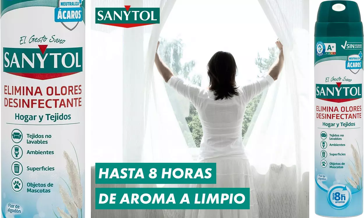 Sanytol Ambientador Desinfectante de Tejidos en Spray de 300 ml barato en Amazon