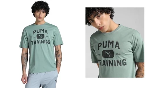 camiseta Puma Graphics Train Logo Relaxed para hombre