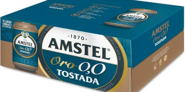 Chollo amstel oro 00 cerveza tostada sin alcohol latas de 33 cl