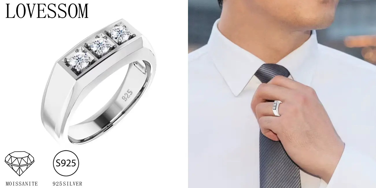 Anillo de plata de ley 925 LOVESSOM