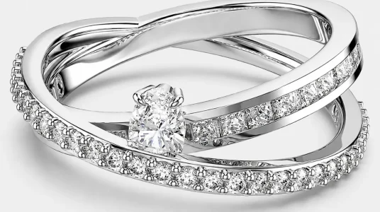 Anillo Swarovski Hyperbola con Swarovski Zirconia y baño de rodio