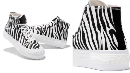 zapatillas D.Franklin One Way con estampado de cebra