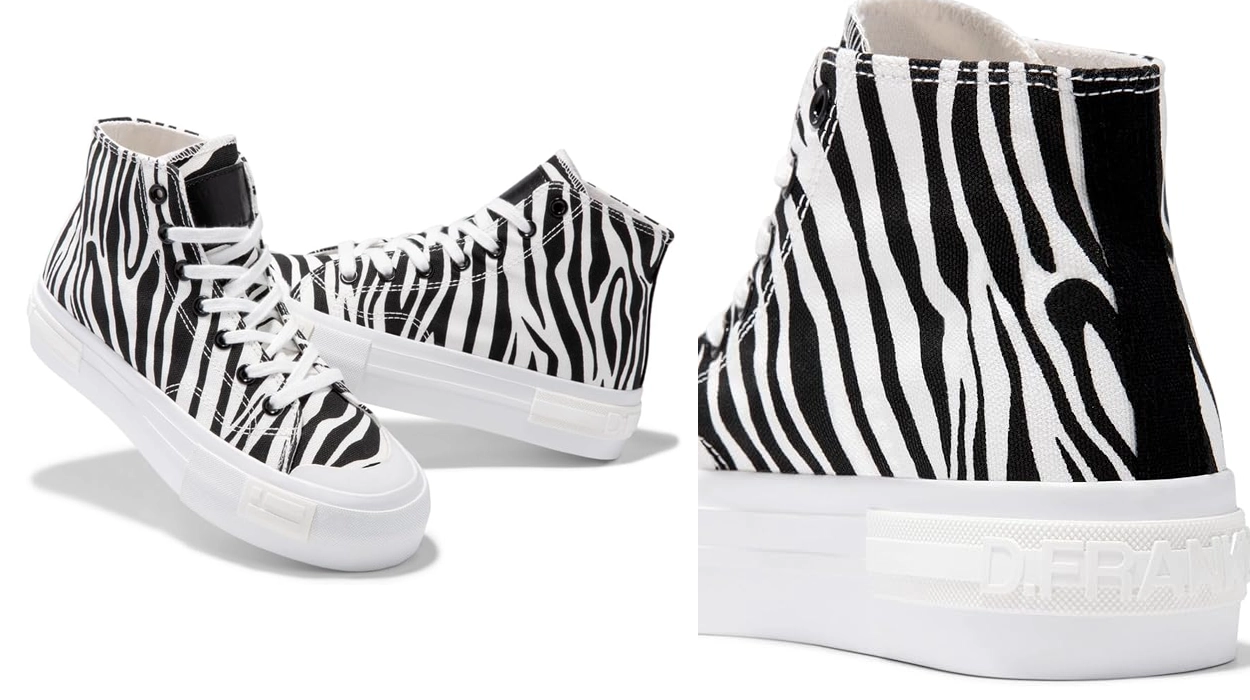 zapatillas D.Franklin One Way con estampado de cebra
