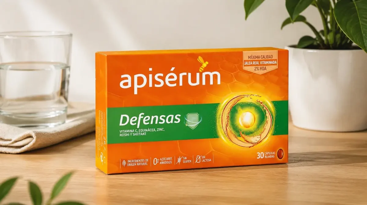 Recupera tu energía con Apisérum Defensas: Jalea Real con vitamina C en cápsulas