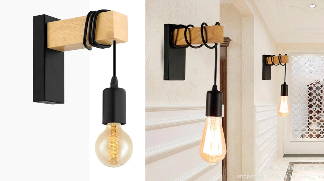 aplique de pared Barcelona LED con portalámparas colgante E27