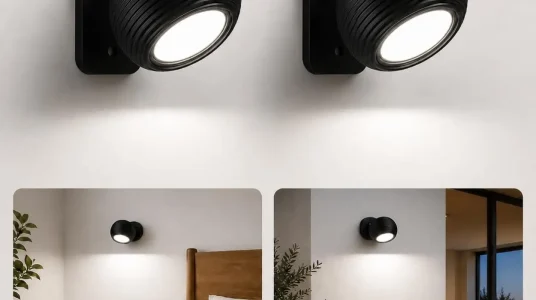 Aplique de pared LED LuminexDesigns AURI CX02 recargable y sin cable
