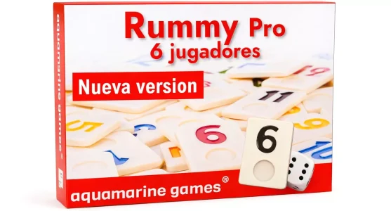 Juego de mesa Aquamarine Games Rummy Pro para 6 jugadores barato en Amazon
