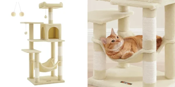 Árbol rascador para gatos Feandrea de 112 cm de altura