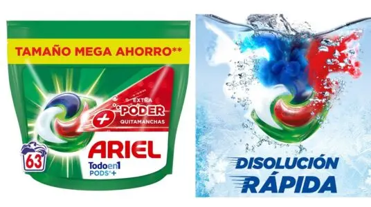 Ariel Pods Todo en 1 Extra Poder 63 lavados