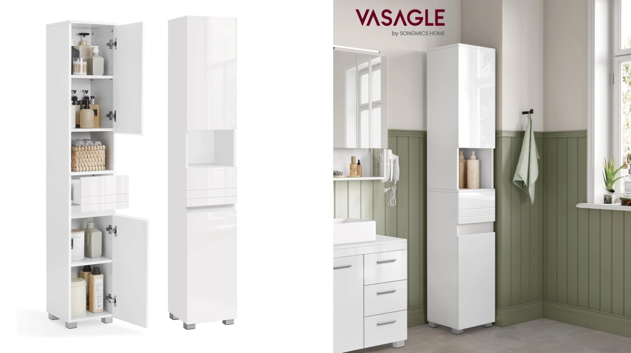 Armario de baño Vasagle con cajón y estantes