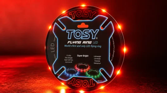 Aro volador TOSY con 12 LEDs monocolor, seguro e impermeable para niños