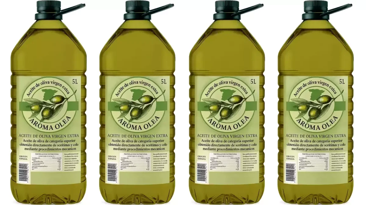 Pack de 4 garrafas de Aceite de Oliva Virgen Extra de 5L AROMA OLEA (20L en total)