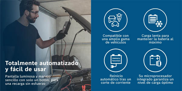 Cargador para batería de coche Bosch C30