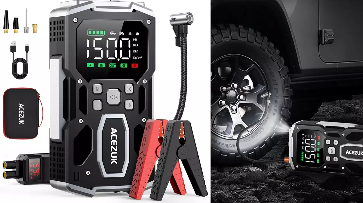 arrancador de batería y compresor Acezuk 8000A