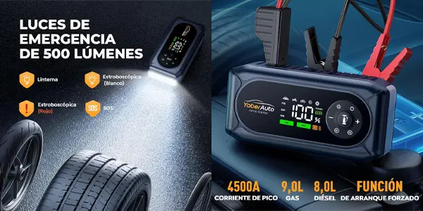 Arrancador de baterías de coche YaberAuto