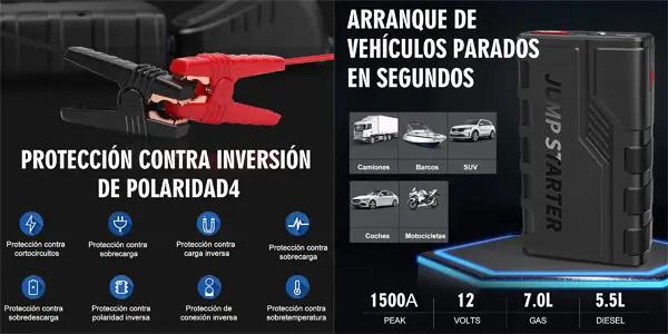 Arrancador de baterías Momowin 1500 A