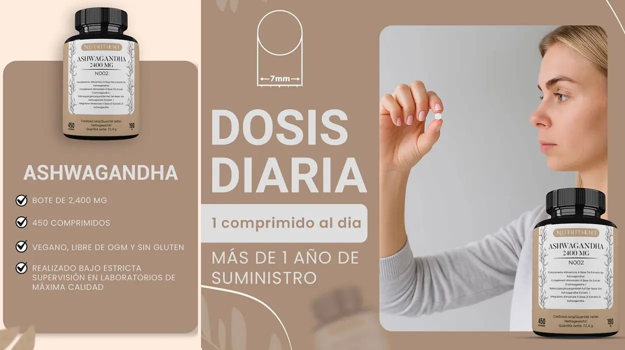 Ashwagandha 2400mg NUTRITHENT con 450 comprimidos barata