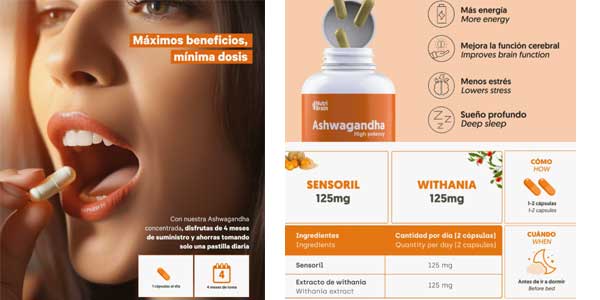 Ashwagandha Alta Potencia nutri brain oferta