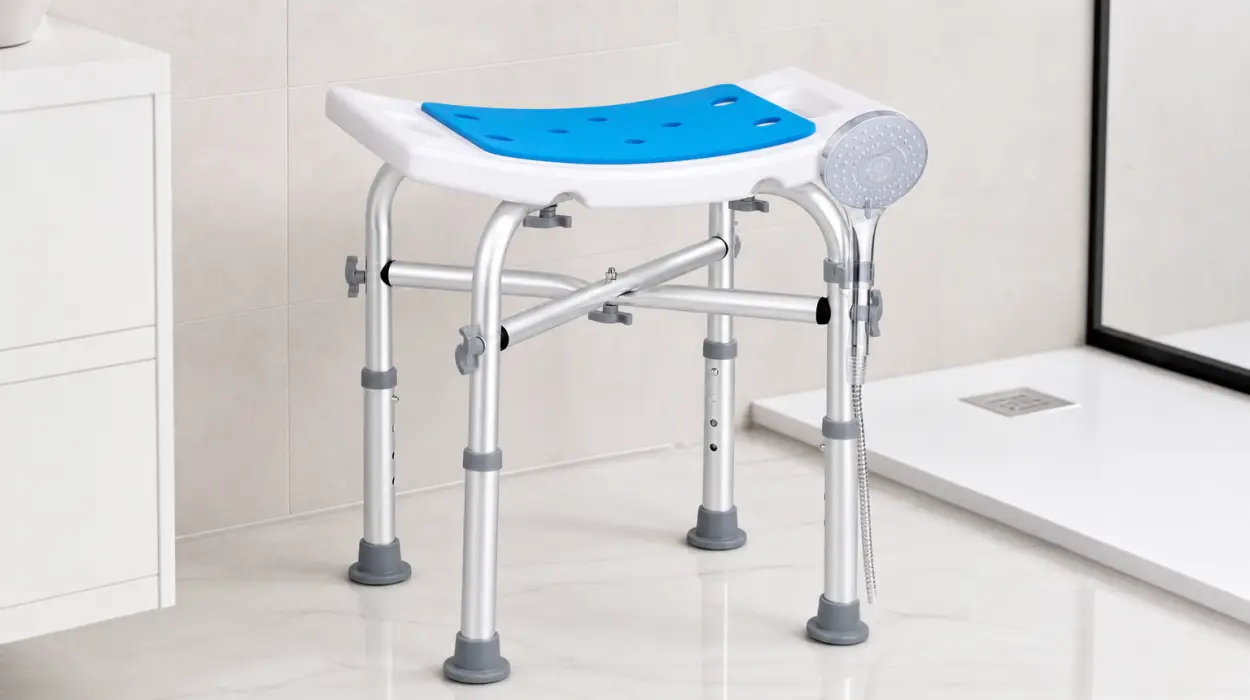 Asiento de ducha Vevor ajustable y antideslizante con soporte para hasta 226,8 kg