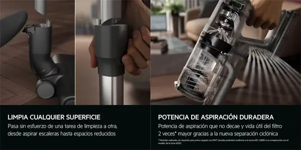 Aspirador escoba inalámbrico AEG Serie 6000 Clean (AP61CB21SH)