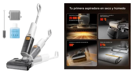 aspirador escoba en seco y húmedo Roborock F25 GT con autolimpieza