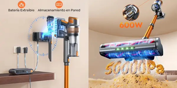 Aspiradora inalámbrica SMOTURE VAC04 de 50 kPa