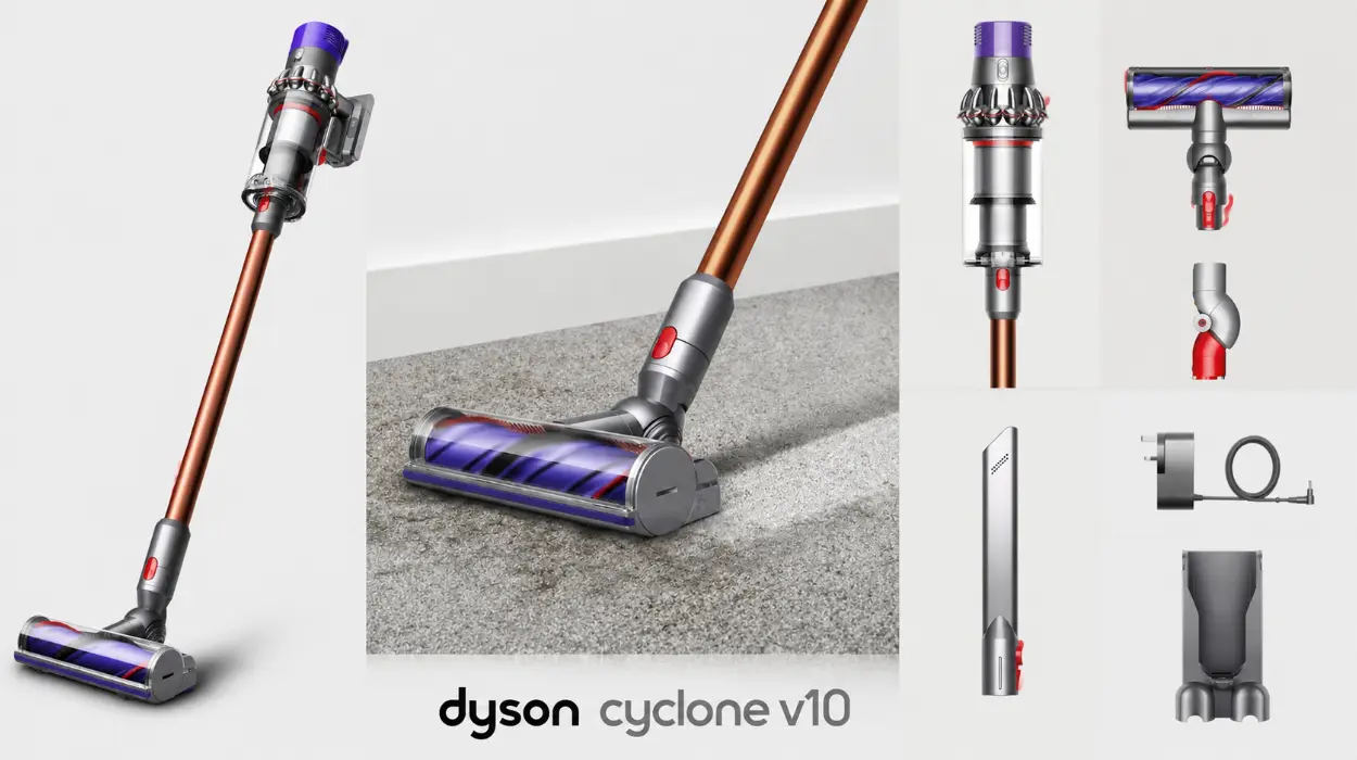 Aspiradora sin cable Dyson Cyclone V10 con adaptador para zonas difíciles