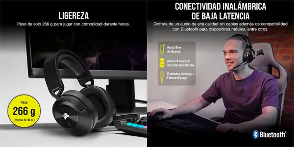 Auriculares Corsair HS55 WIRELESS CORE