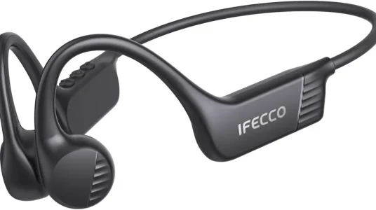 Auriculares IFECCO de conducción ósea Bluetooth 6.0 impermeables IP67 con micrófono para deportes