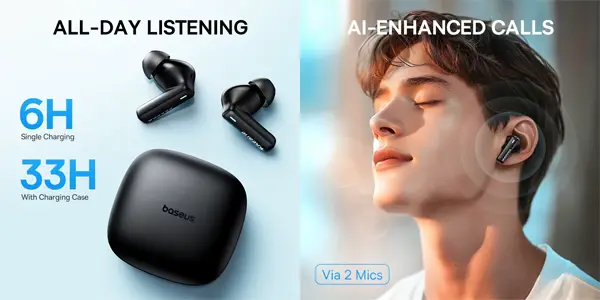 Auriculares inalámbricos Baseus Bowie E19