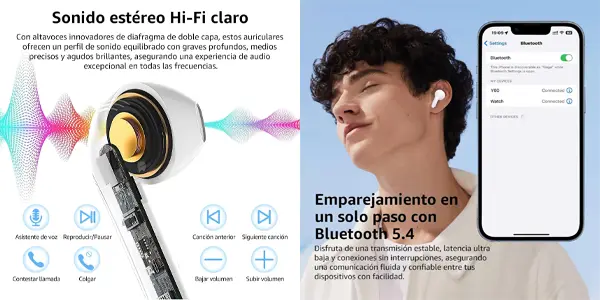 Auriculares inalámbricos YELKUTT Y68