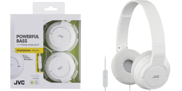 Auriculares de diadema JVC HA-SR185-W-E con micrófono