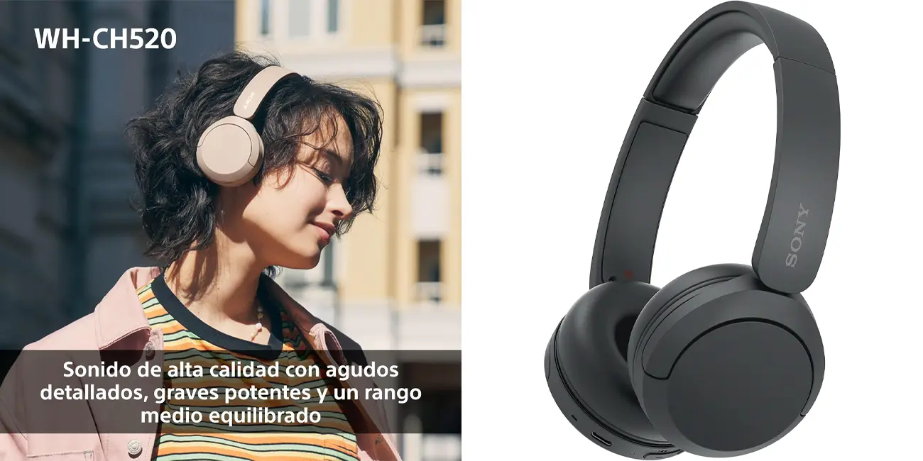 Auriculares de diadema inalámbricos Sony WH-CH520