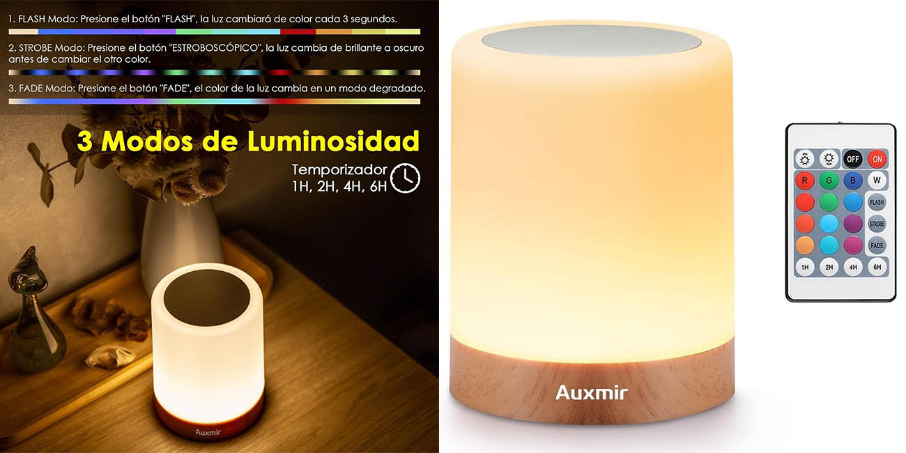 Auxmir lámpara portátil mesa oferta