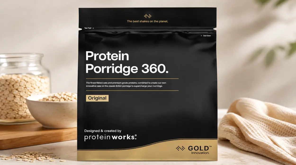 Protein Porridge 360 Gold Natural de Protein Works, 500 g de avena proteica
