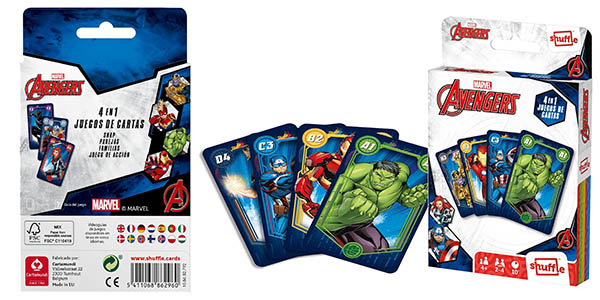 Avenger Marvel juego cartas infantil chollo