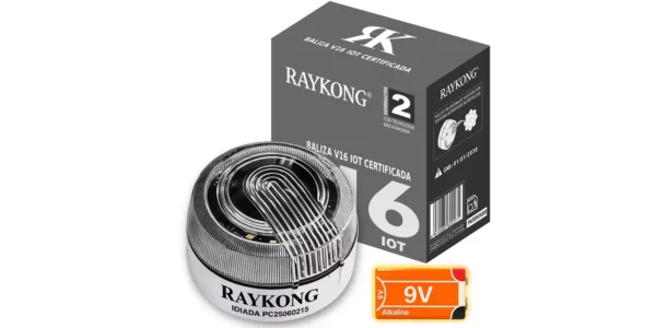 baliza de emergencia V16 RAYKONG con conexión con DGT 3.0