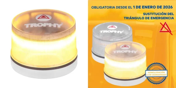 Baliza de emergencia Trophy V16 con geolocalización