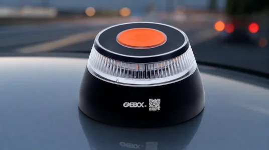 Baliza V16 EBOX conectada DGT 3.0 con geolocalización y SIM incluida