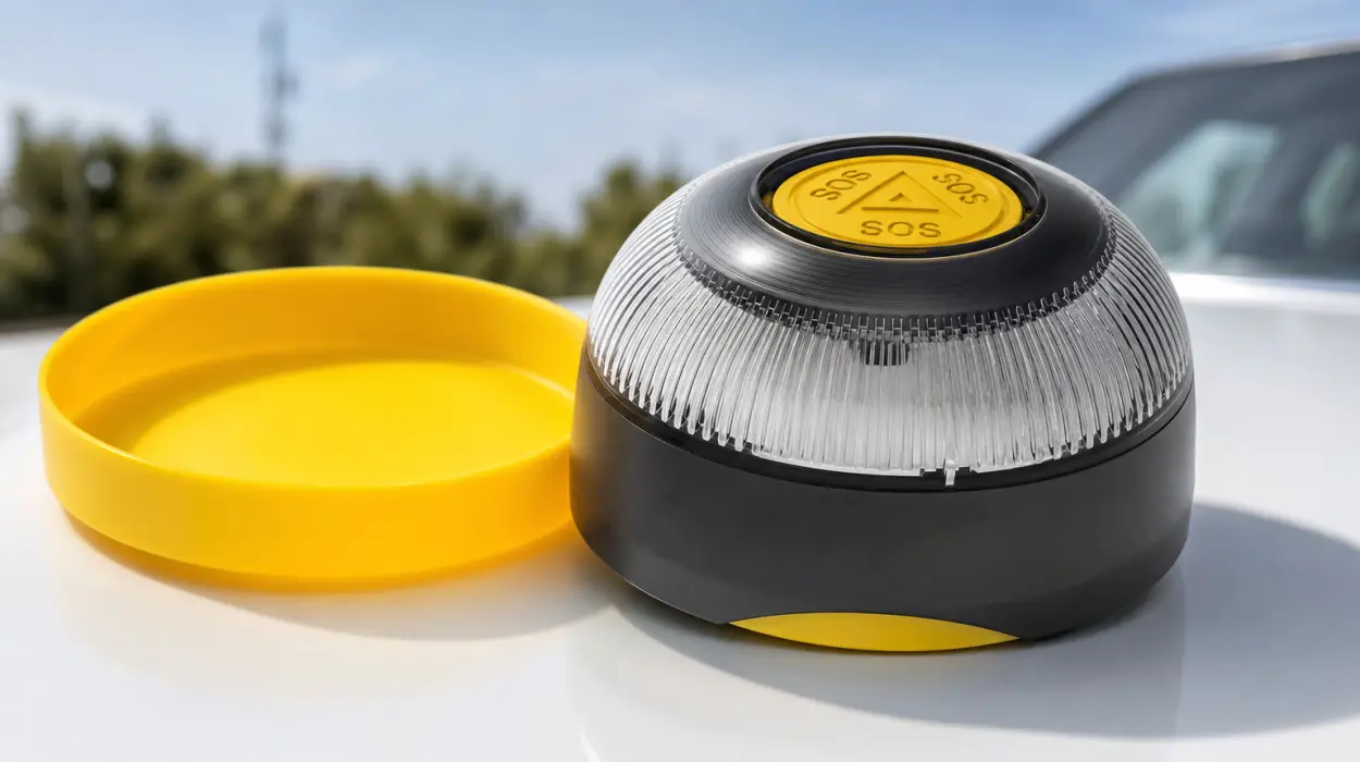 Baliza V16 homologada DGT con geolocalizador y datos IoT gratis hasta 2038