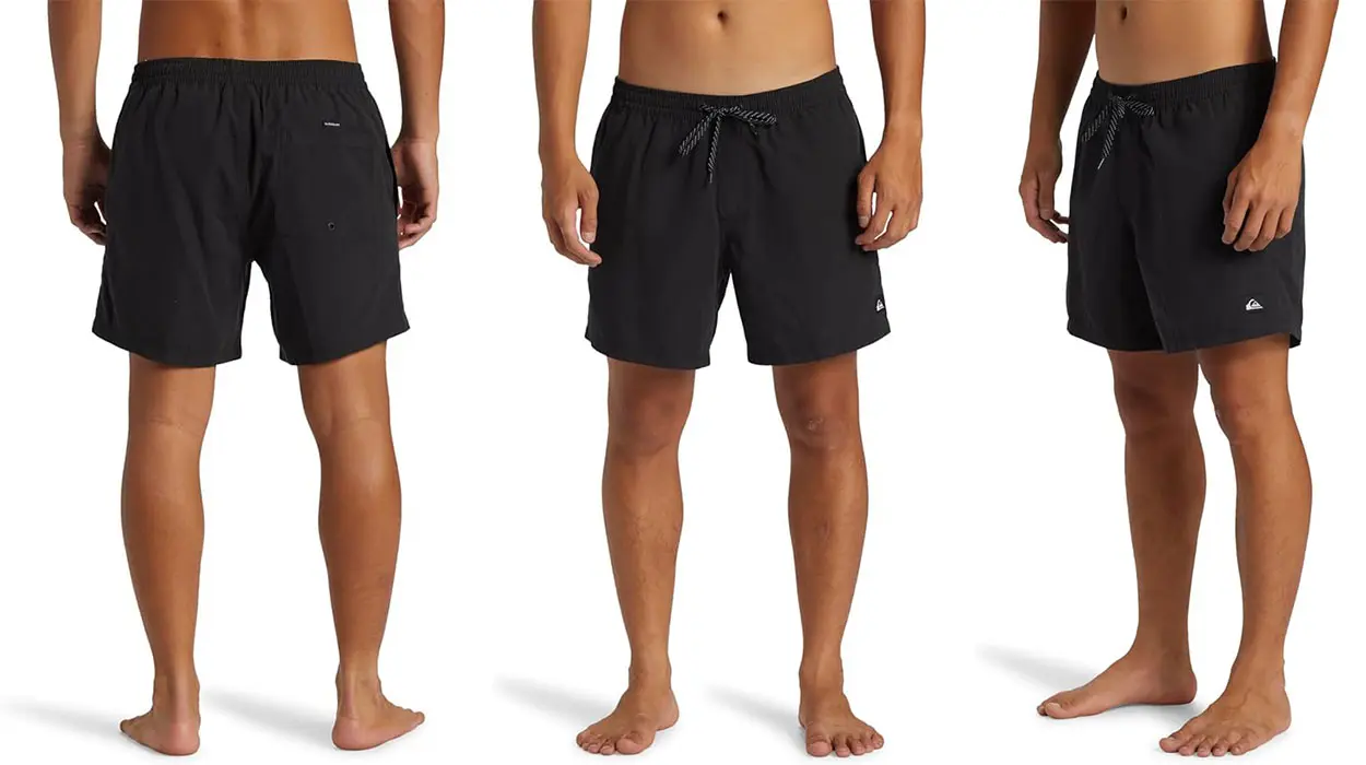 Bañador Quiksilver Everyday Solid Volley negro para hombre barato